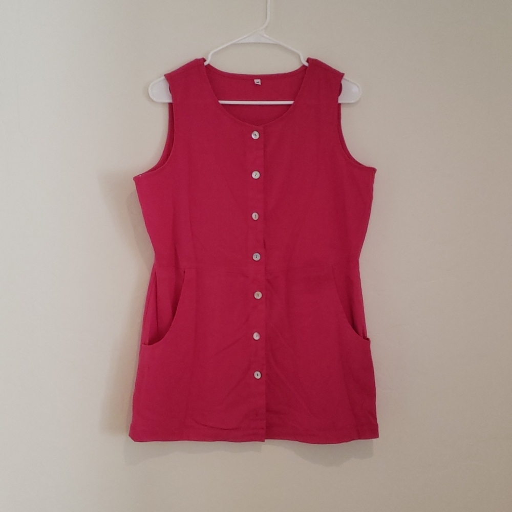 VTG 90s Hot Pink Mini Dress